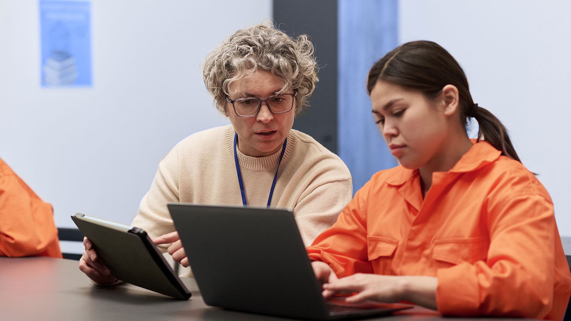 Person helping criminal in a program